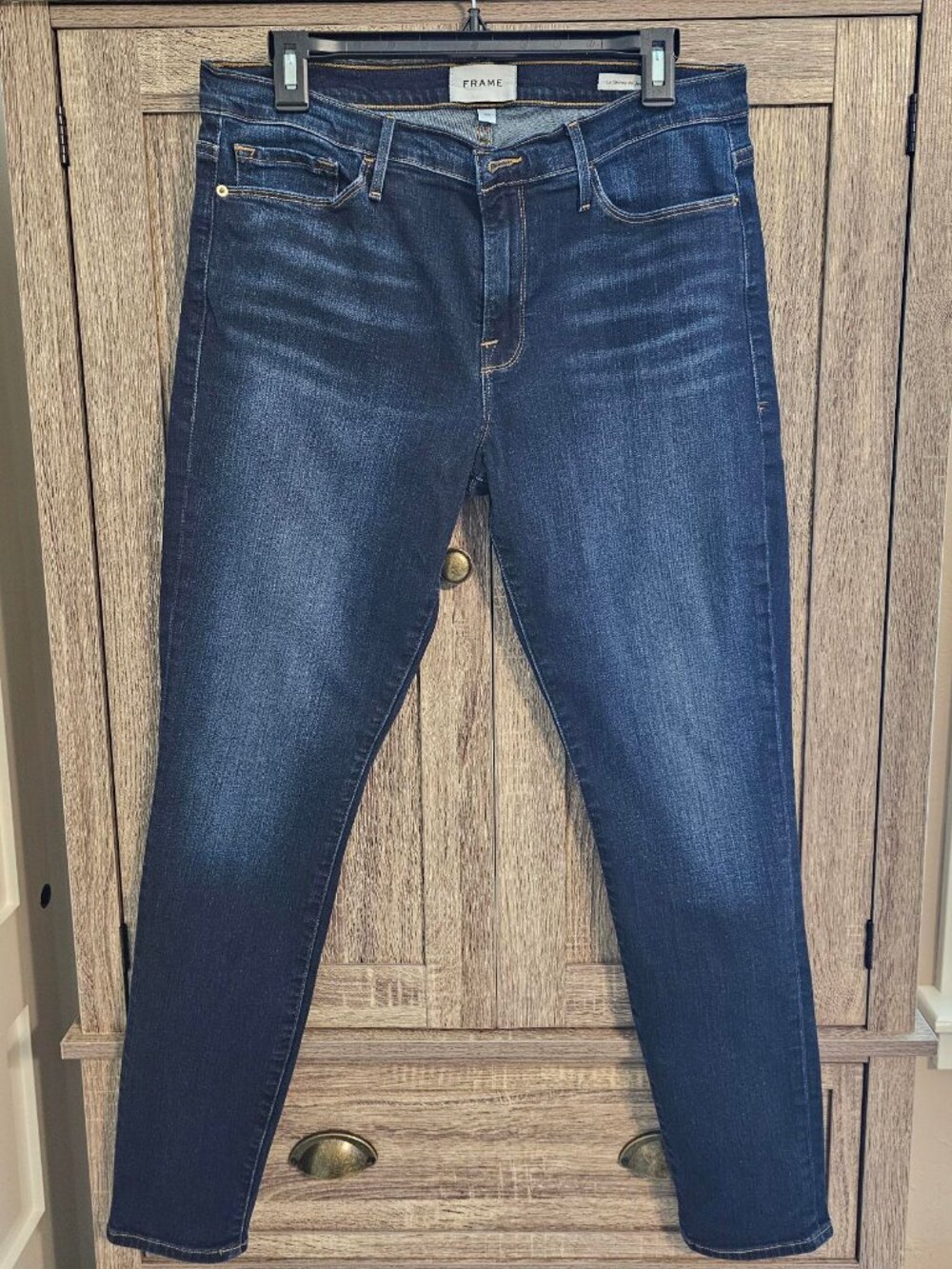 FRAME Le Skinny de Jeanne, Cropped, Size 32, Color "Wellington", Like New